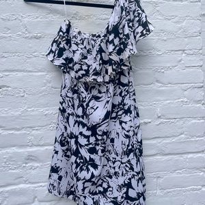 One shoulder mini floral dress